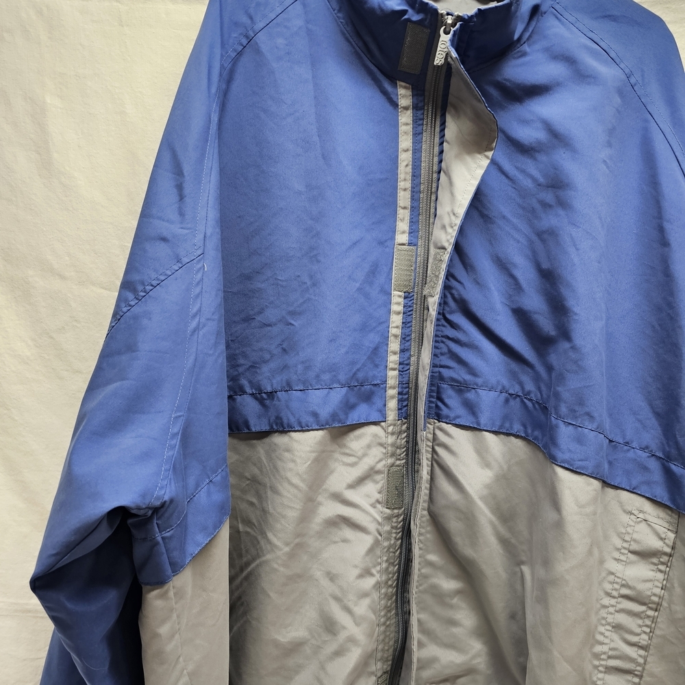 Vintage 1990 Totes Storm Blue and Gray Zip-Up‎ Jacket 5xl